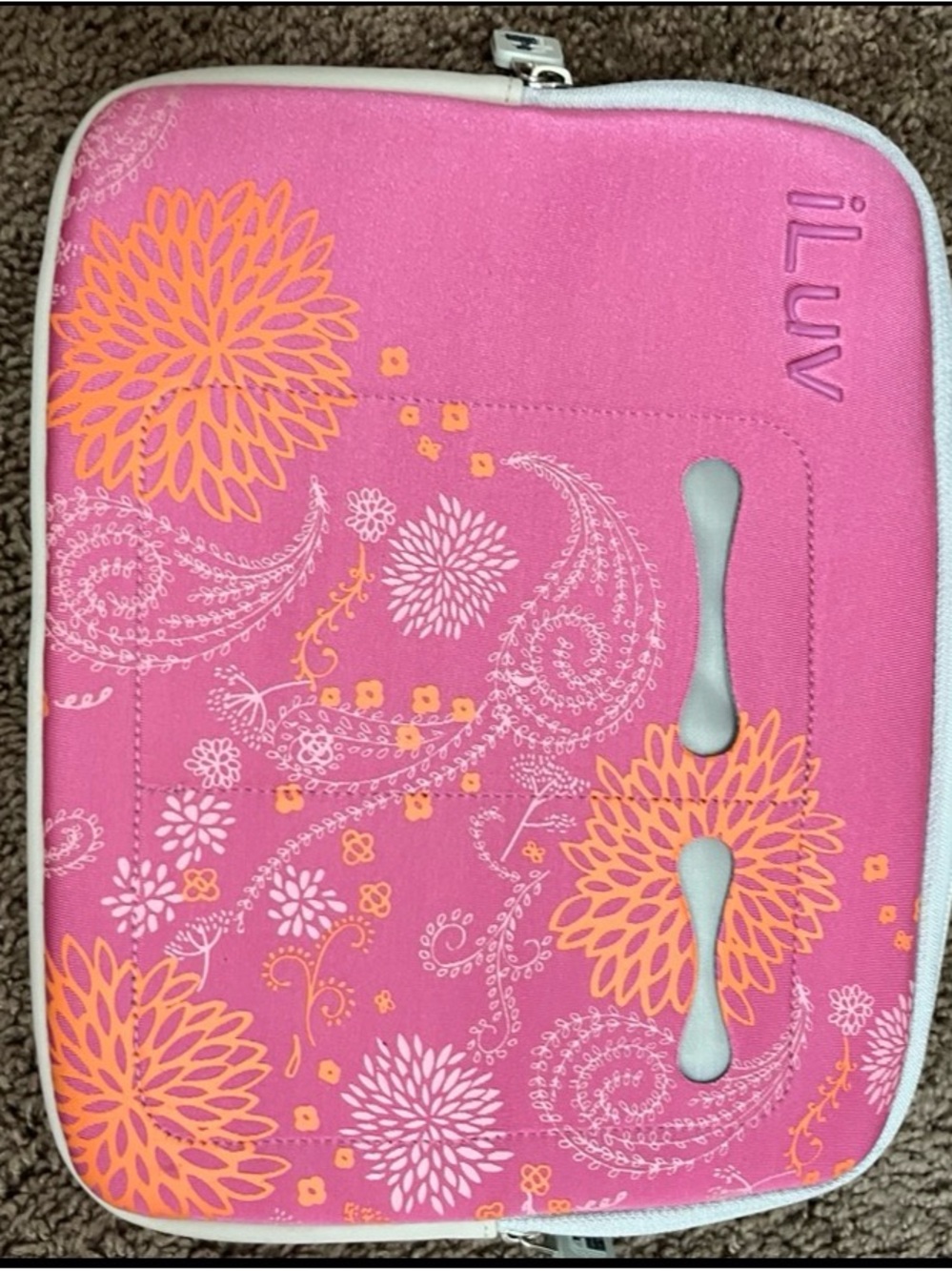 Pink Floral Tech Sleeve